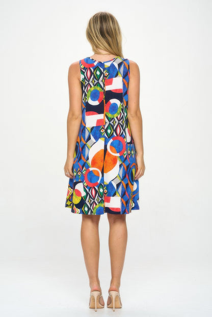 HIT V-Neck Bias Pocket Tank Dress