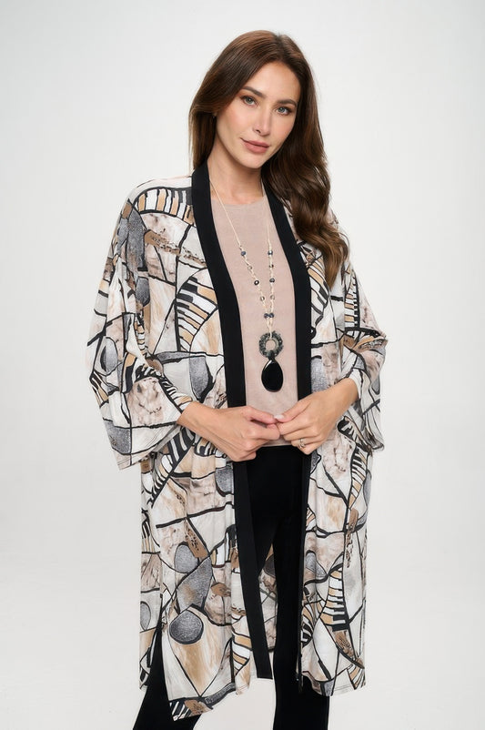 Long contrast Jacket