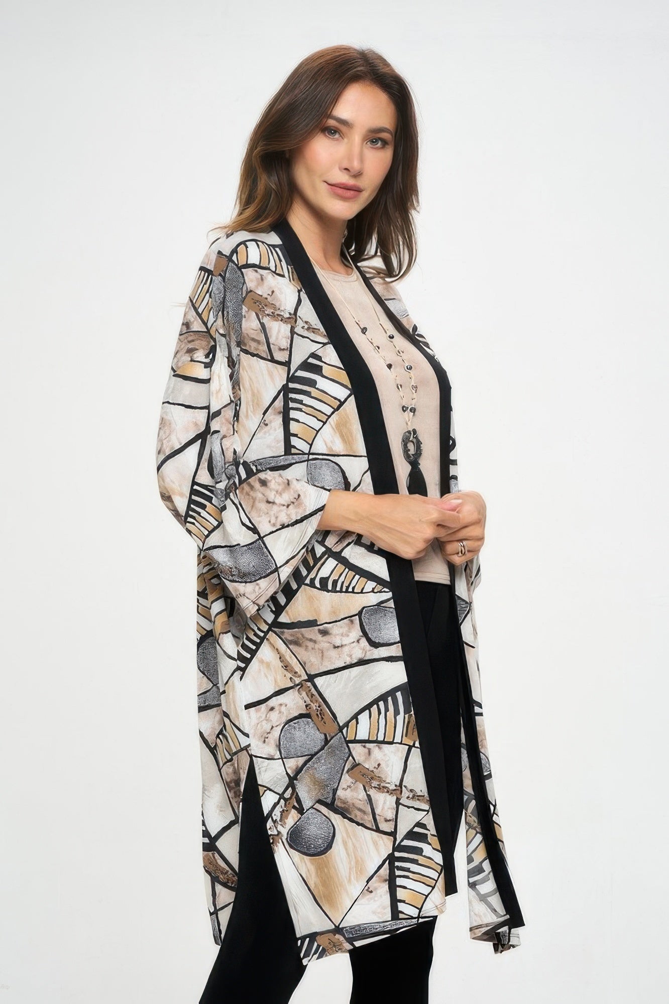 Long contrast Jacket