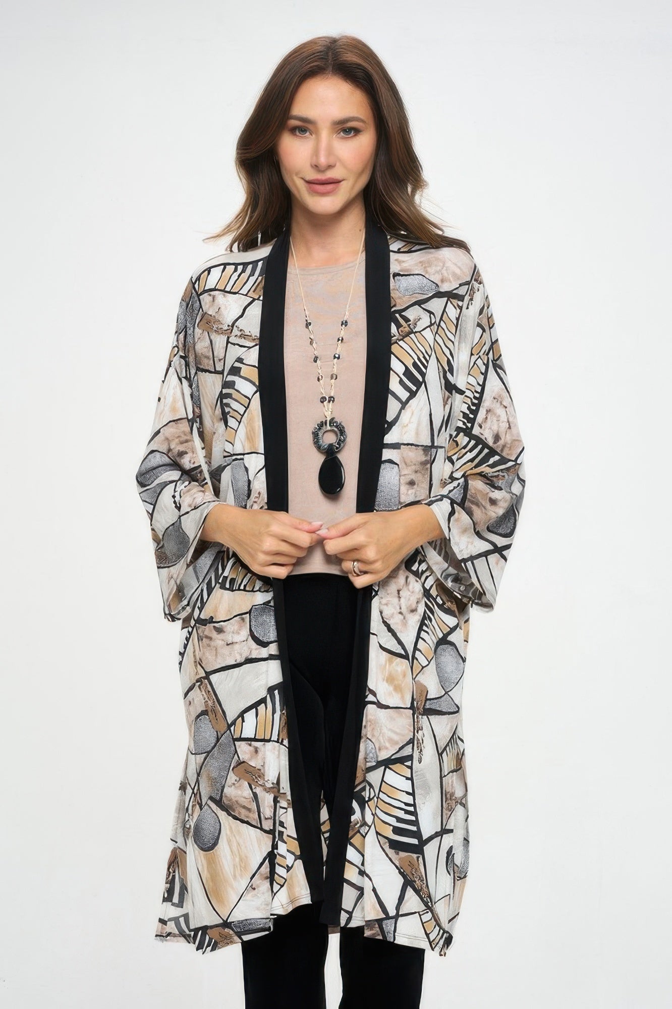 Long contrast Jacket