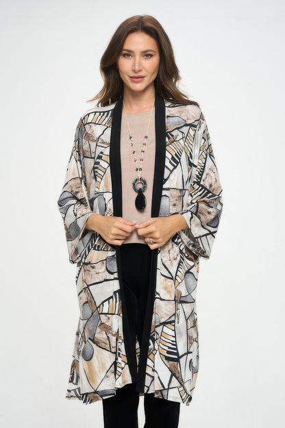 Long contrast Jacket