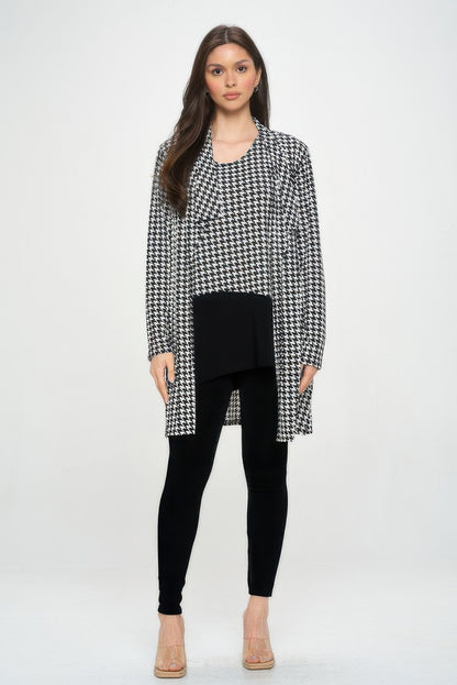 Houndstooth Print Jacket