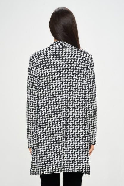 Houndstooth Print Jacket