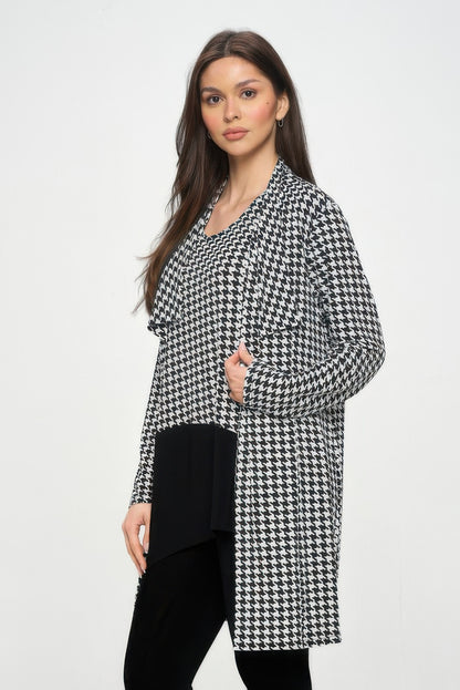 Houndstooth Print Jacket