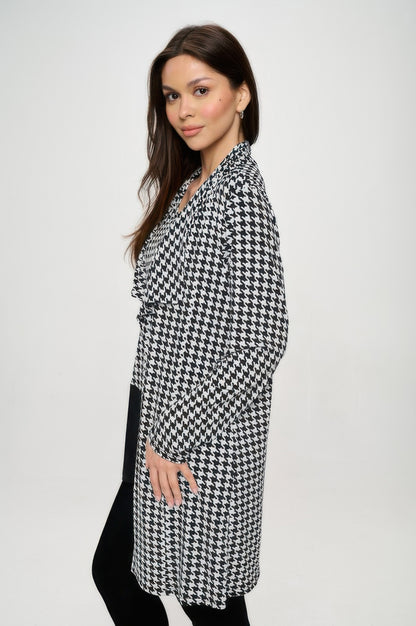 Houndstooth Print Jacket