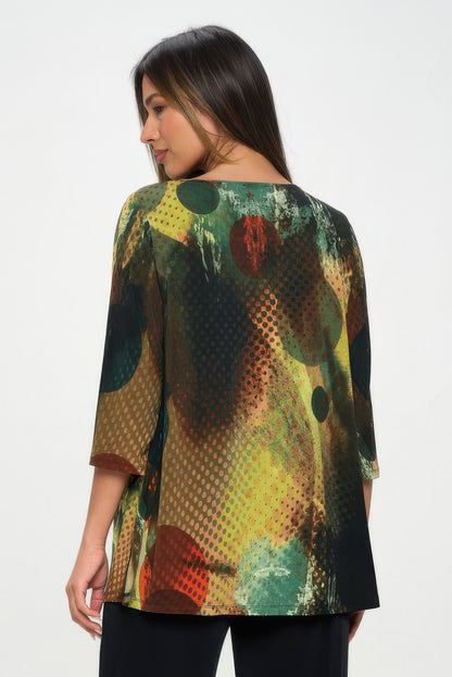 HIT Boat Neck 3/4 Sleeve Top