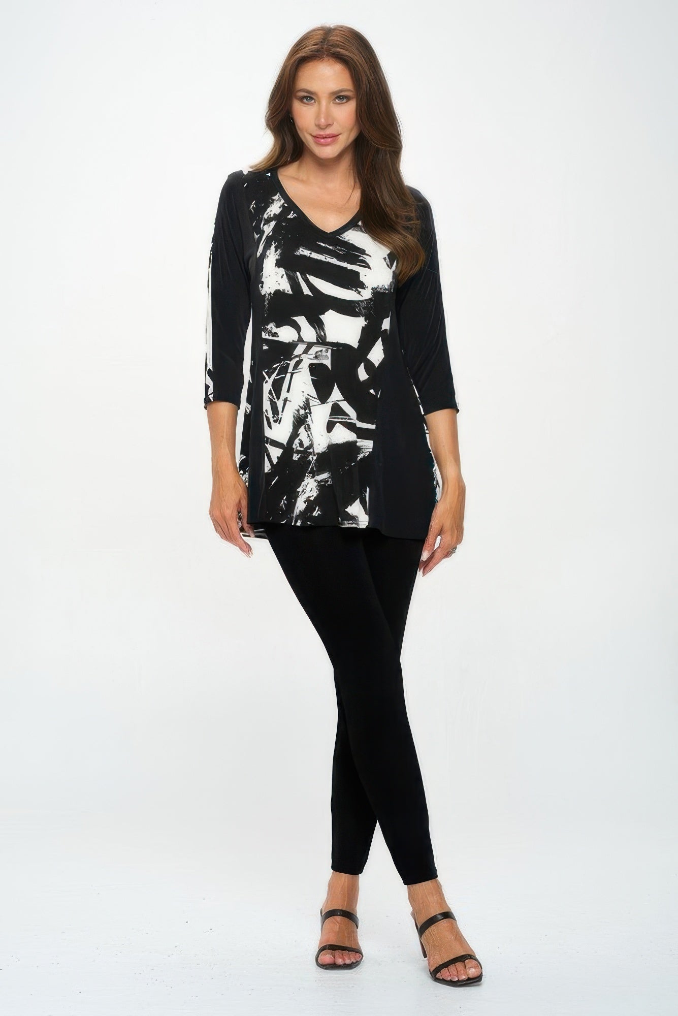 BNS V-Neck Binding Contrast Top
