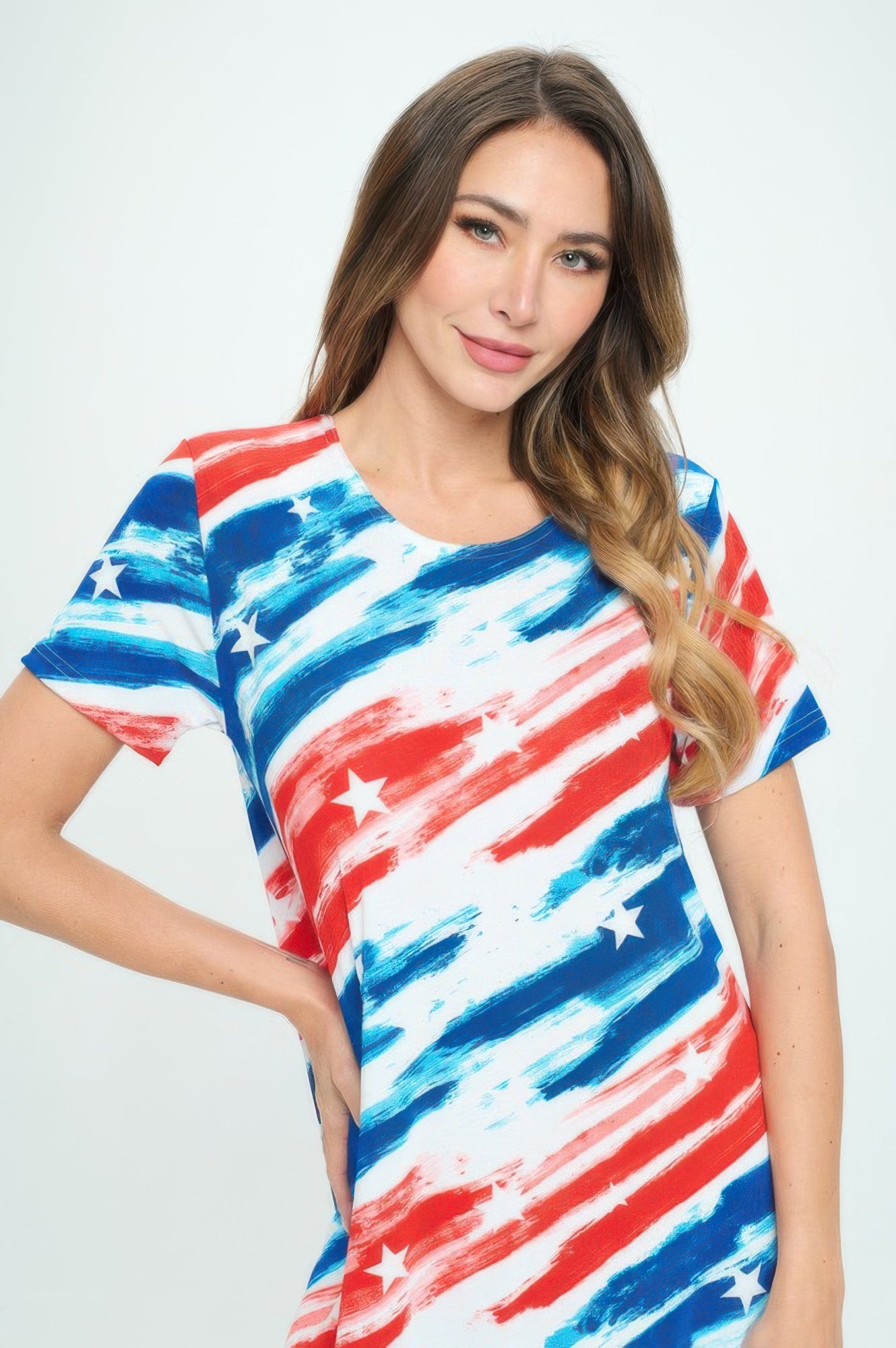 Plus Size Print Bns Missy Dress