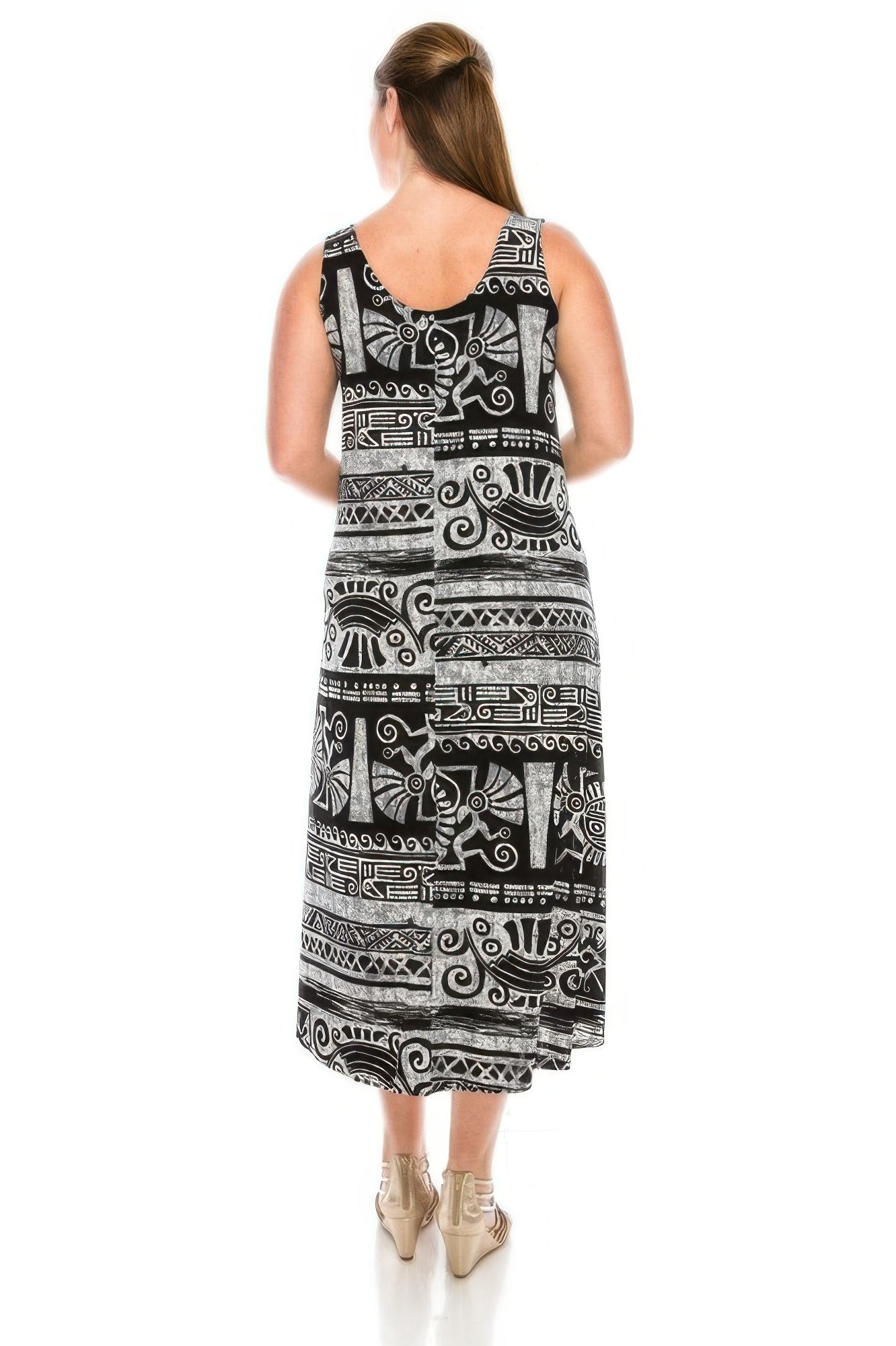 Plus Size Sleeveless Round-neckline Long Dress