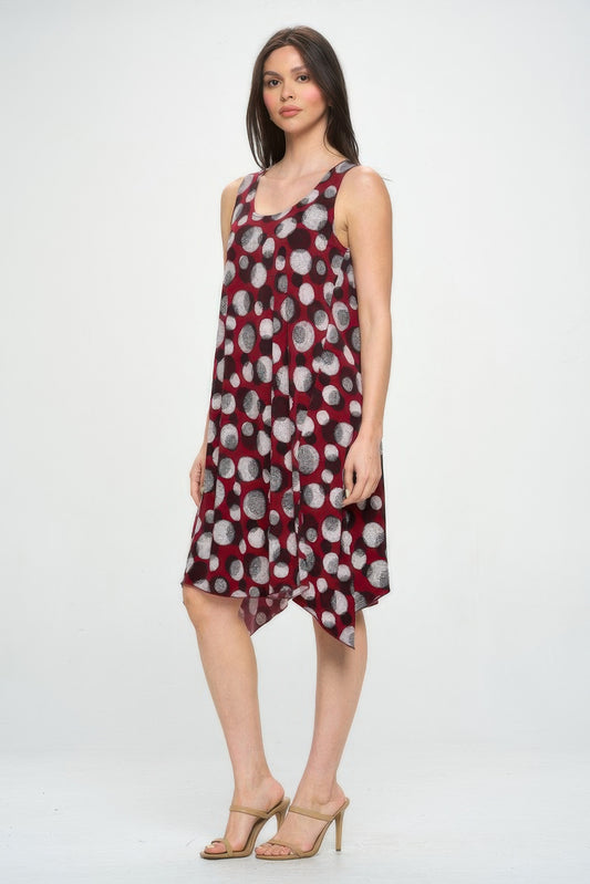 Round Neck Tank Silhouette Dress