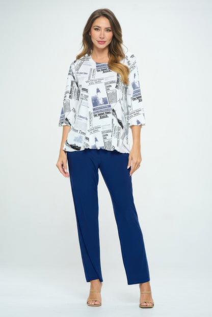 Plus Sizebns Print Missy Top