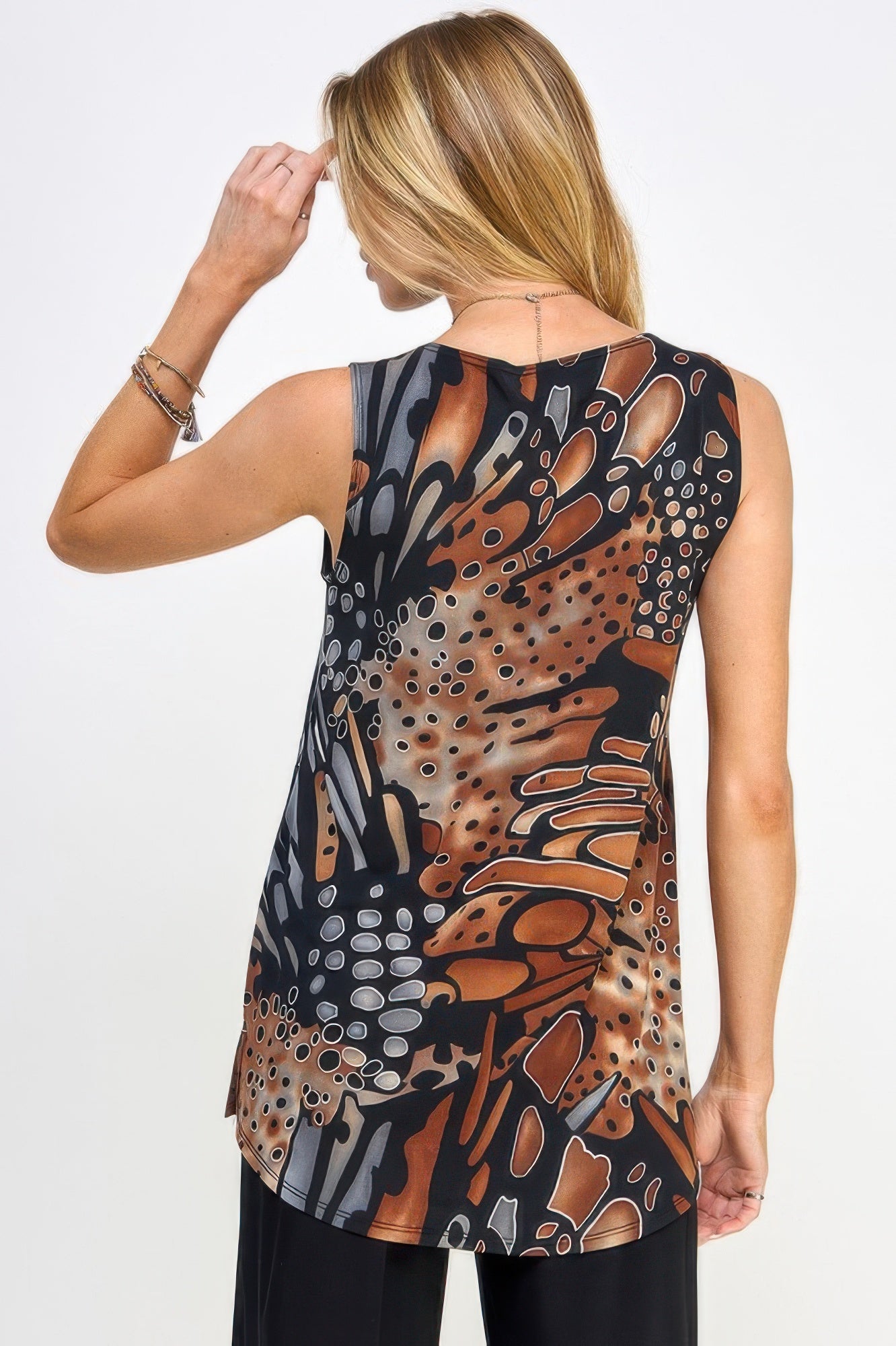 Print Boat Neckline