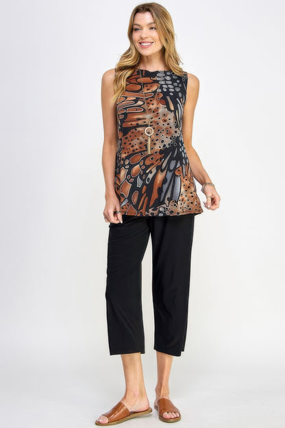 Print Boat Neckline
