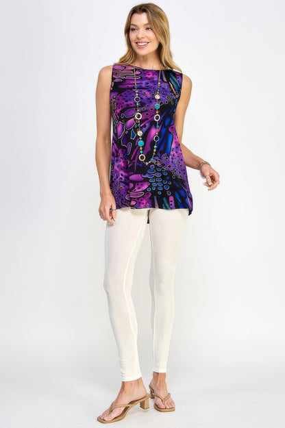 Print Boat Neckline