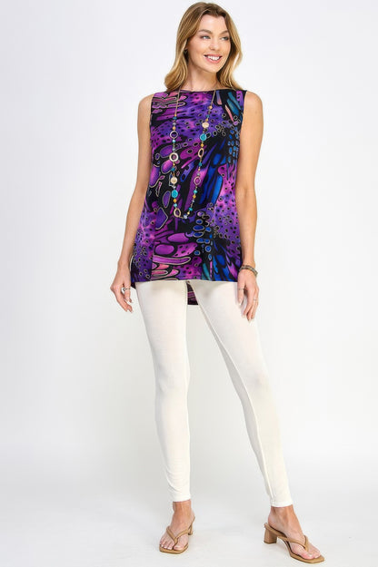 Print Boat Neckline