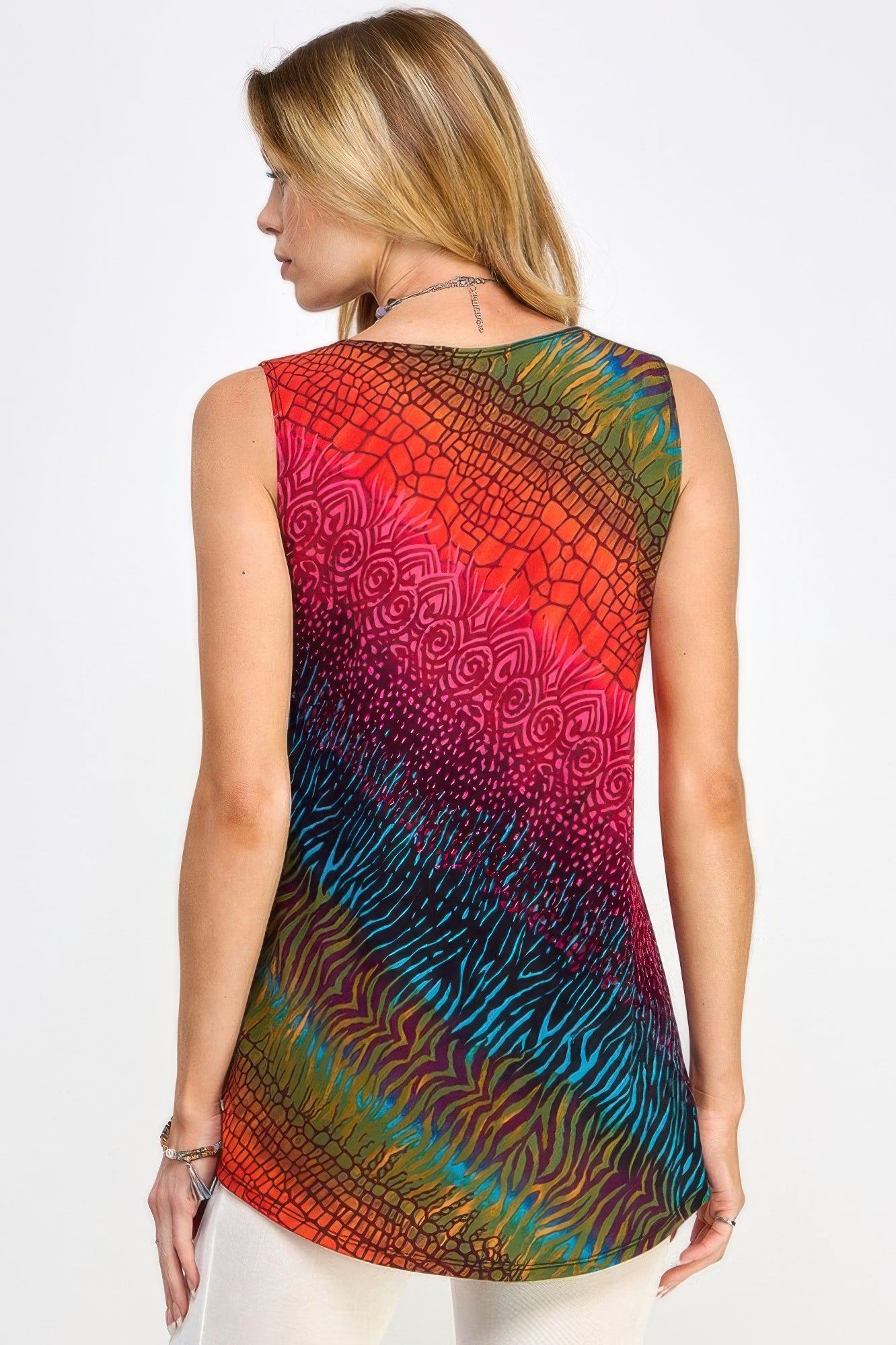 Print Boat Neckline