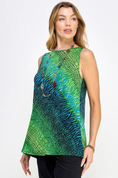 Print Boat Neckline