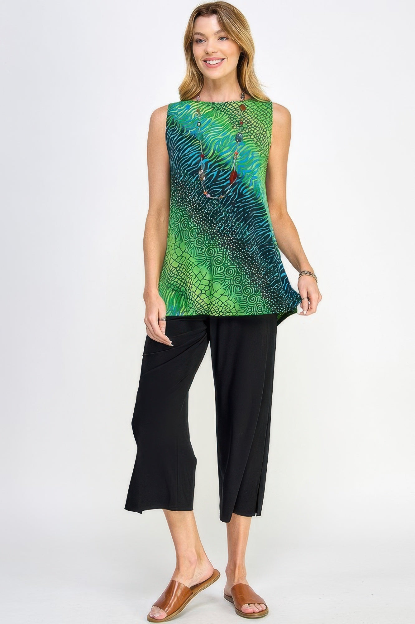 Print Boat Neckline