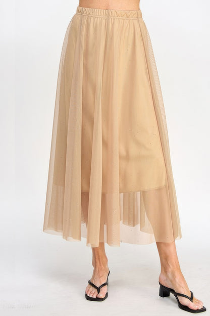 Mesh Glitter Skirt