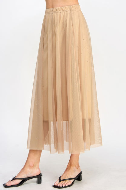 Mesh Glitter Skirt
