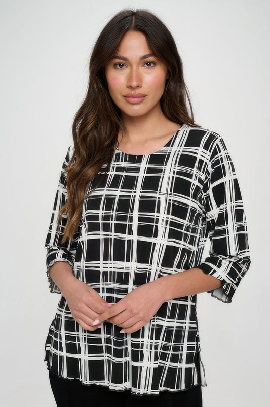 Plus Sizes Bns Print Missy Top