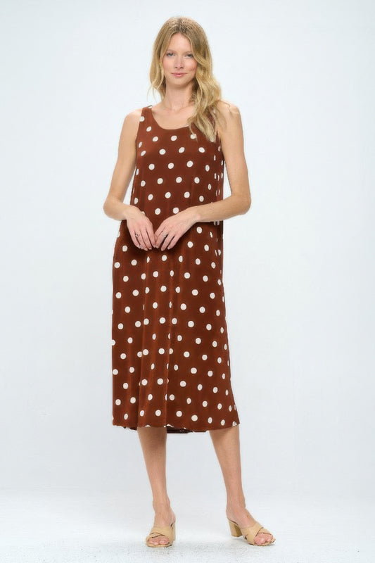 Plus Size Sleeveless Round-neckline Long Dress