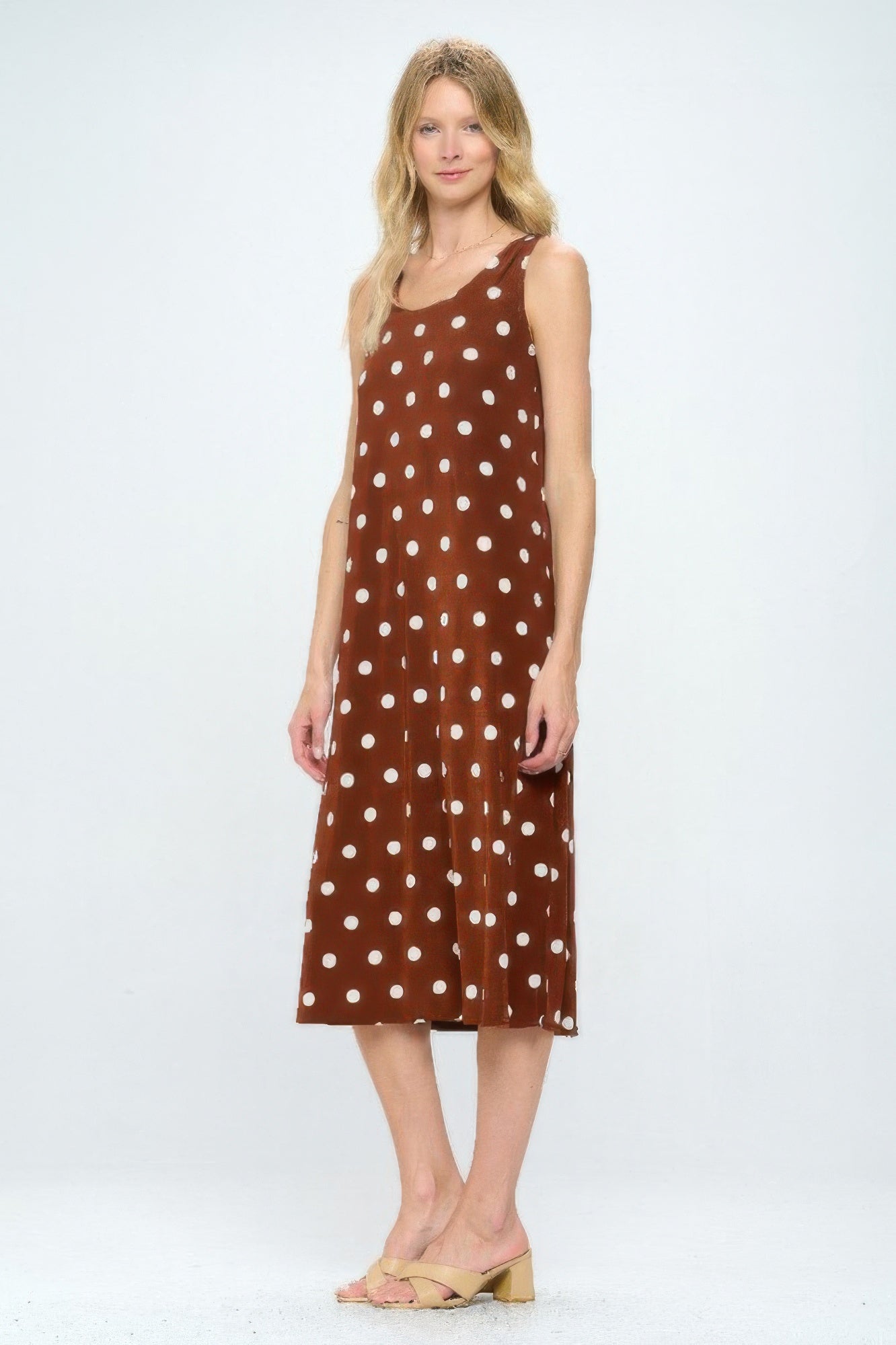 Plus Size Sleeveless Round-neckline Long Dress