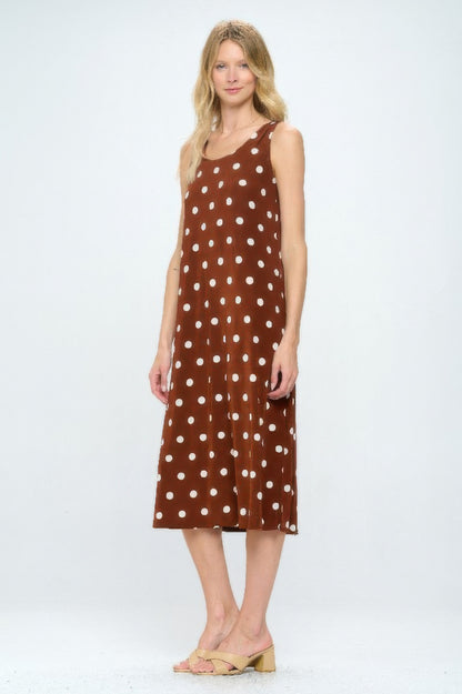 Plus Size Sleeveless Round-neckline Long Dress