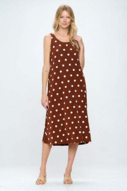 Plus Size Sleeveless Round-neckline Long Dress