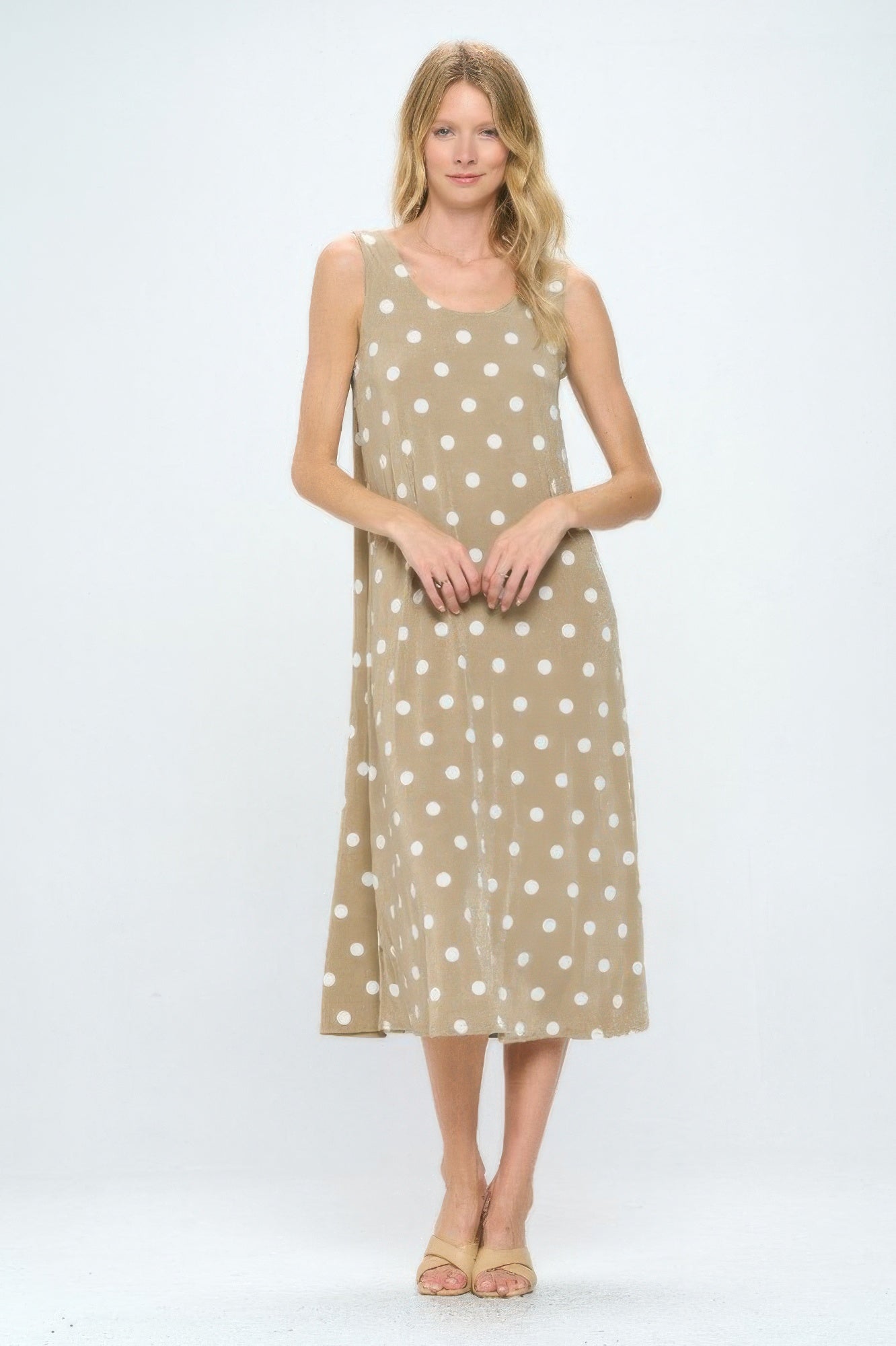 Plus Size Sleeveless Round-neckline Long Dress
