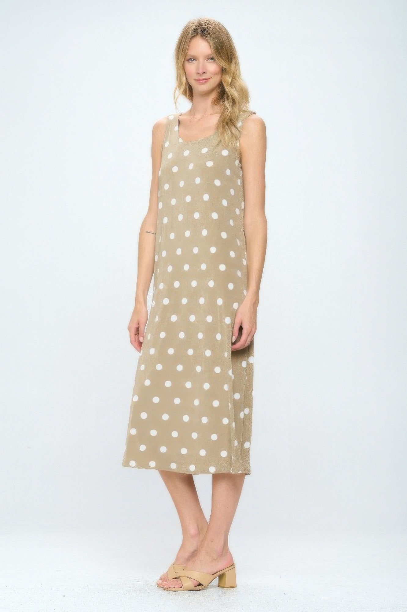 Plus Size Sleeveless Round-neckline Long Dress