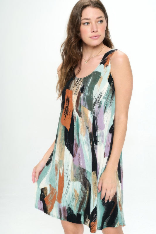 Plus Size Bns Print Missy Tank Dress