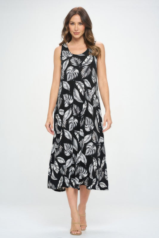 Sleeveless And Soft Round-neckline Long