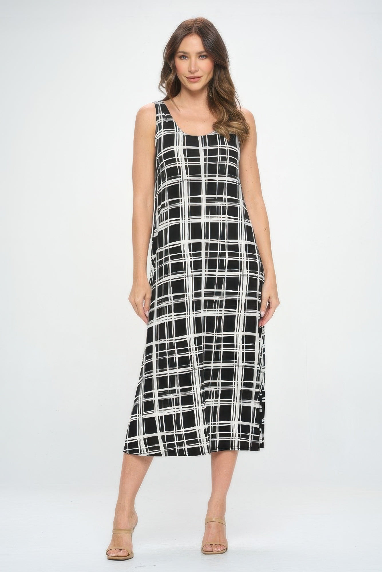 Sleeveless And Soft Round-neckline Long