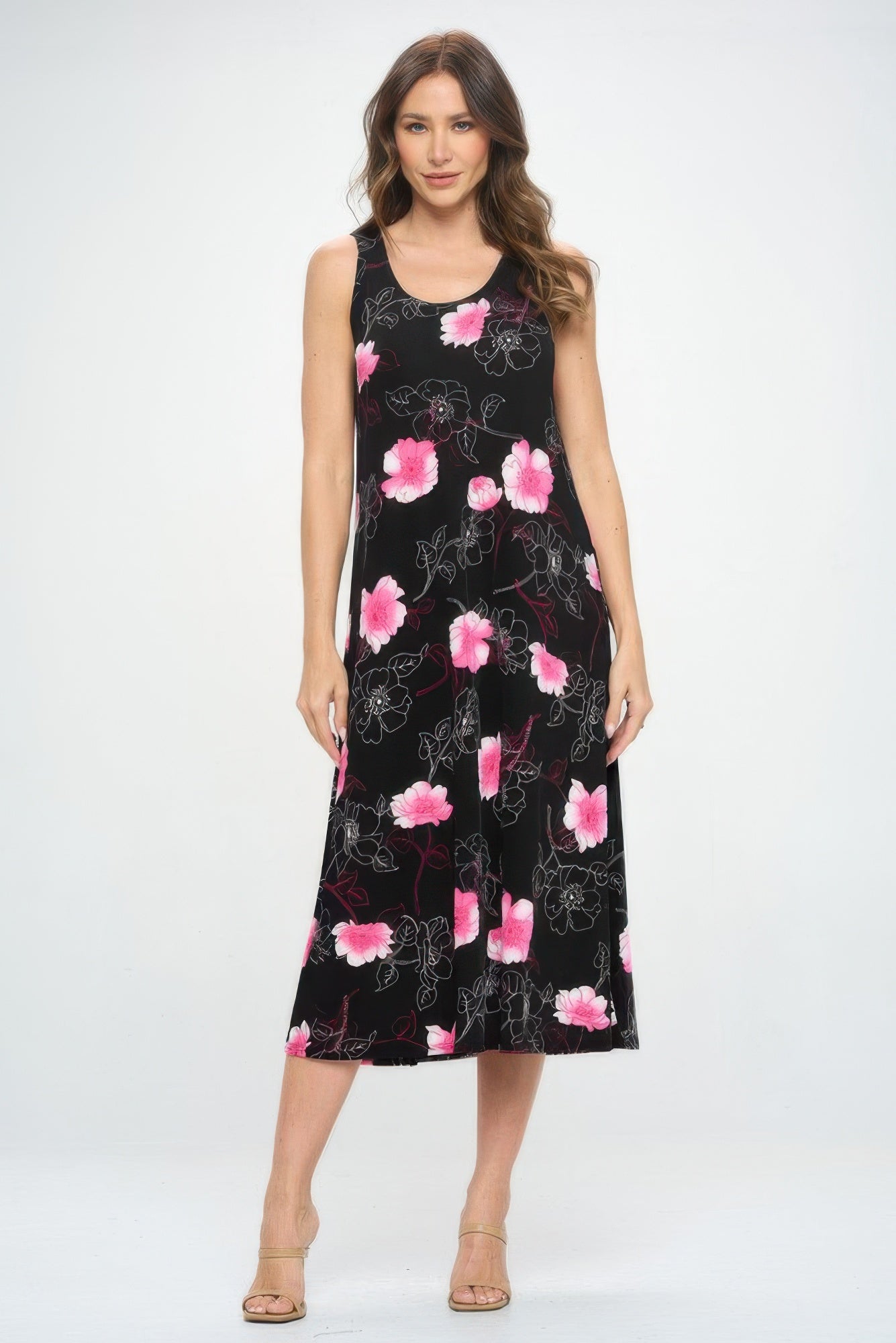 Sleeveless And Soft Round-neckline Long