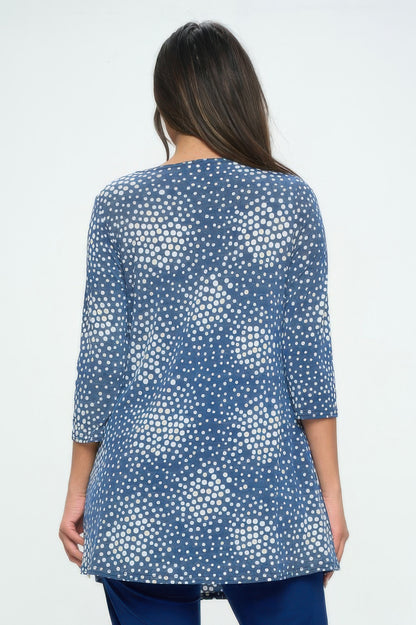 Hit Round Neck Tunic W/pocket