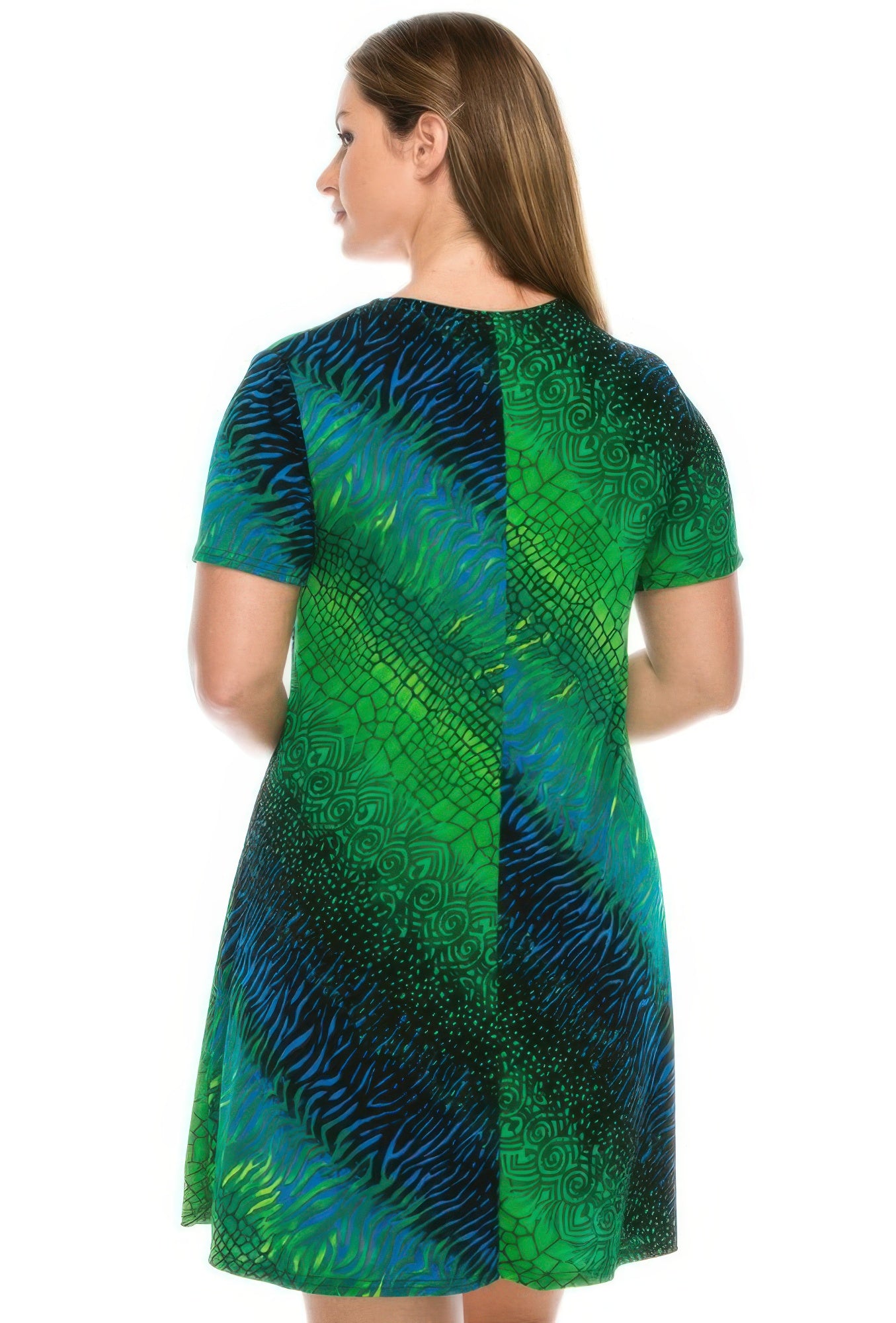 Plus Size Print Missy Dress Short Sleeve