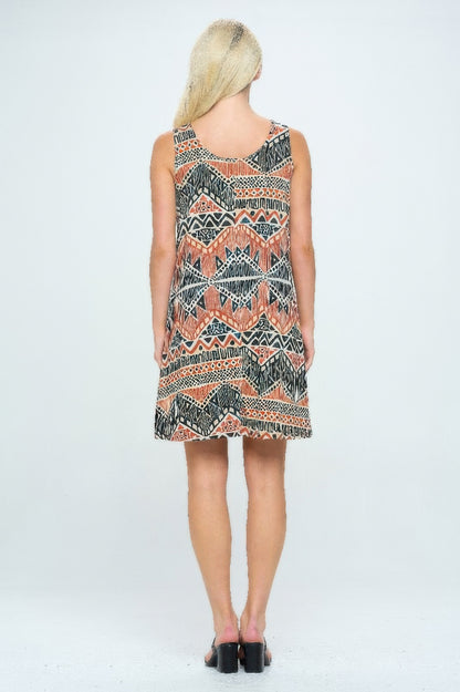 Print Short Tank Dress