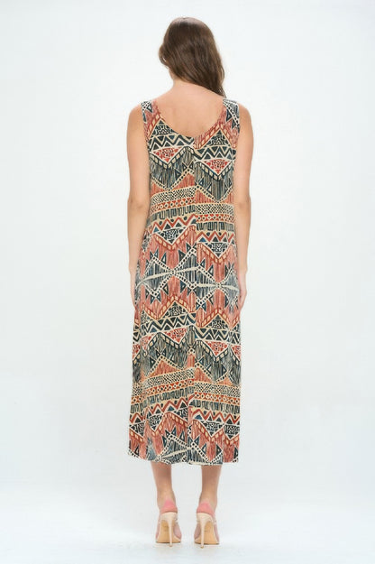 Sleeveless And Soft Round-neckline Long