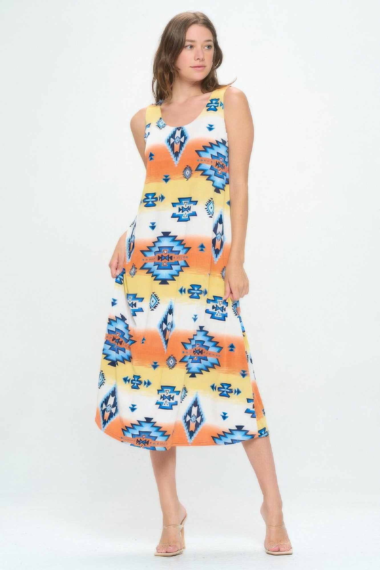 Sleeveless And Soft Round-neckline Long