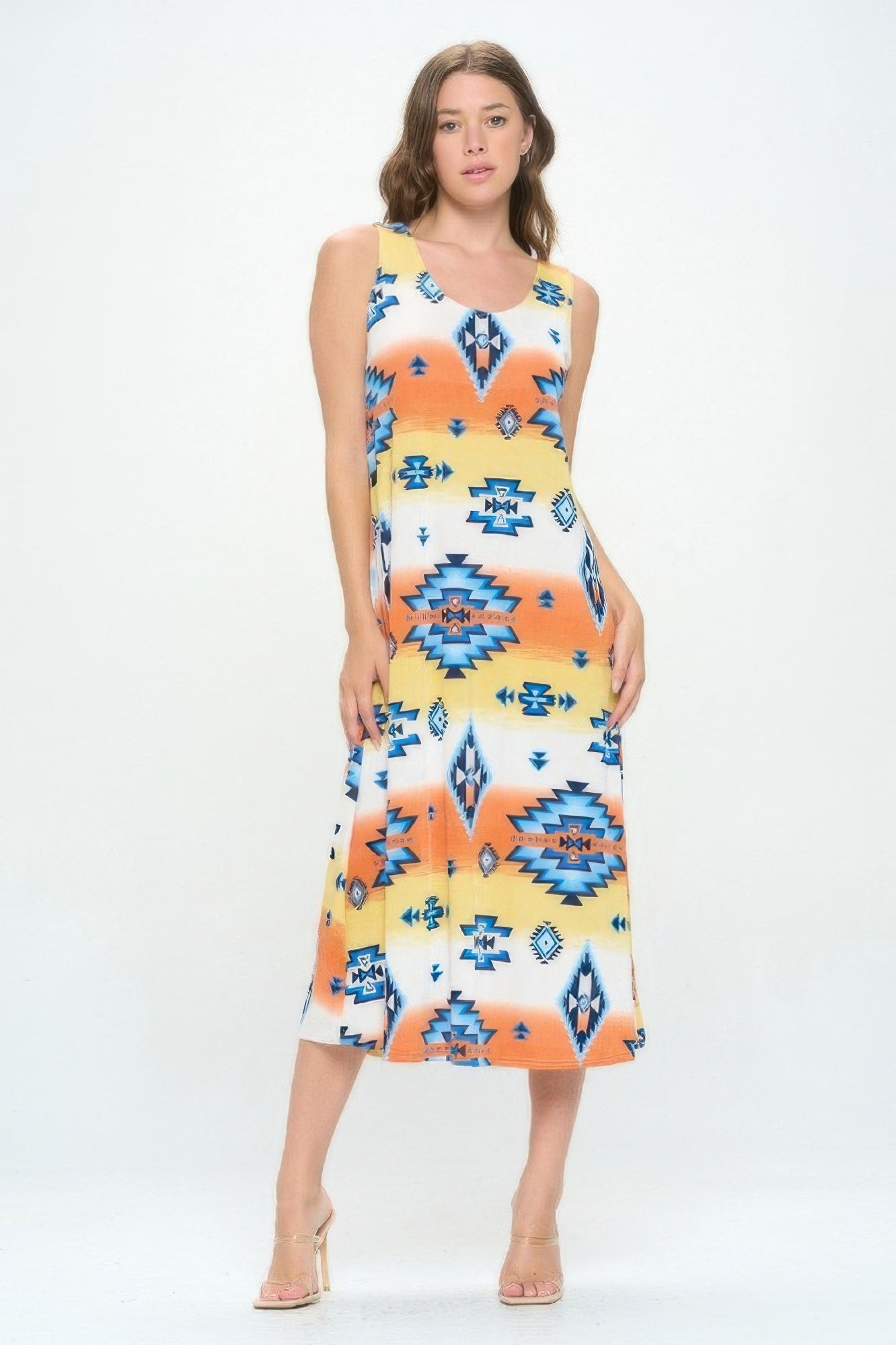 Sleeveless And Soft Round-neckline Long