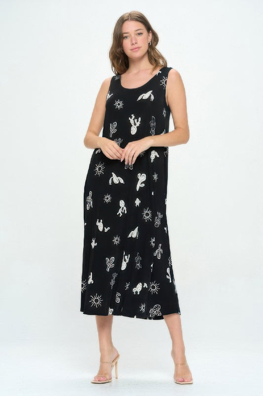 Sleeveless And Soft Round-neckline Long