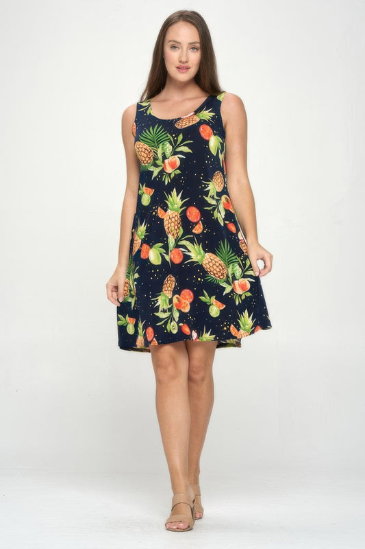 Plus Size Bns Print Missy Tank Dress
