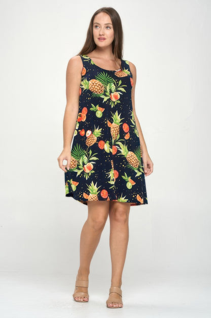 Plus Size Bns Print Missy Tank Dress