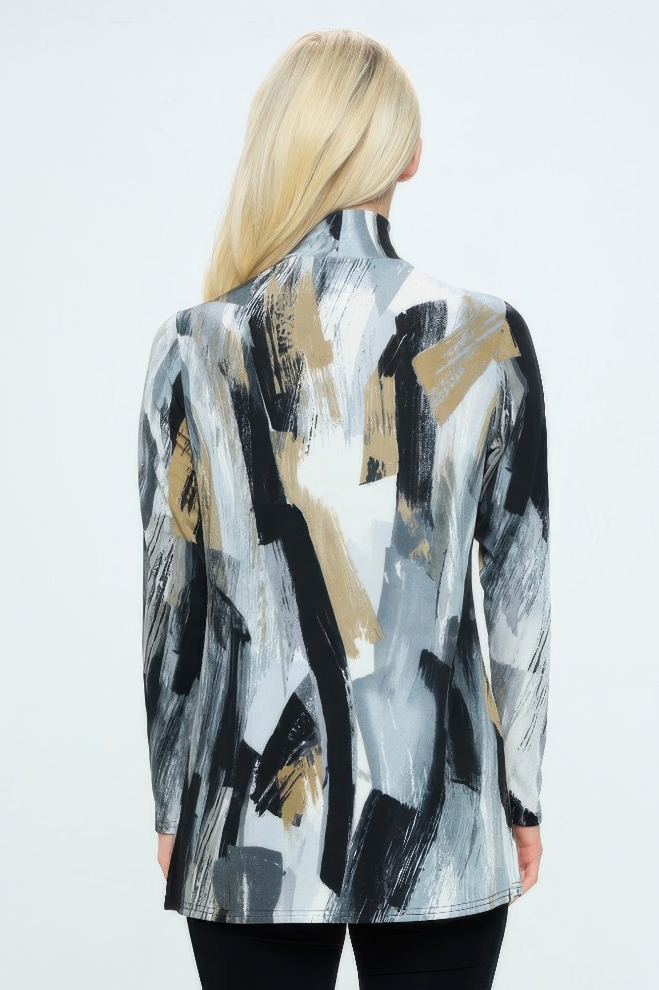 Bns Print Mock Turtle Neck Top