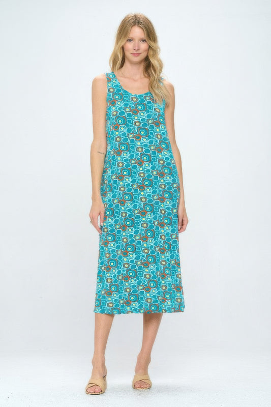 Sleeveless And Soft Round-neckline Long