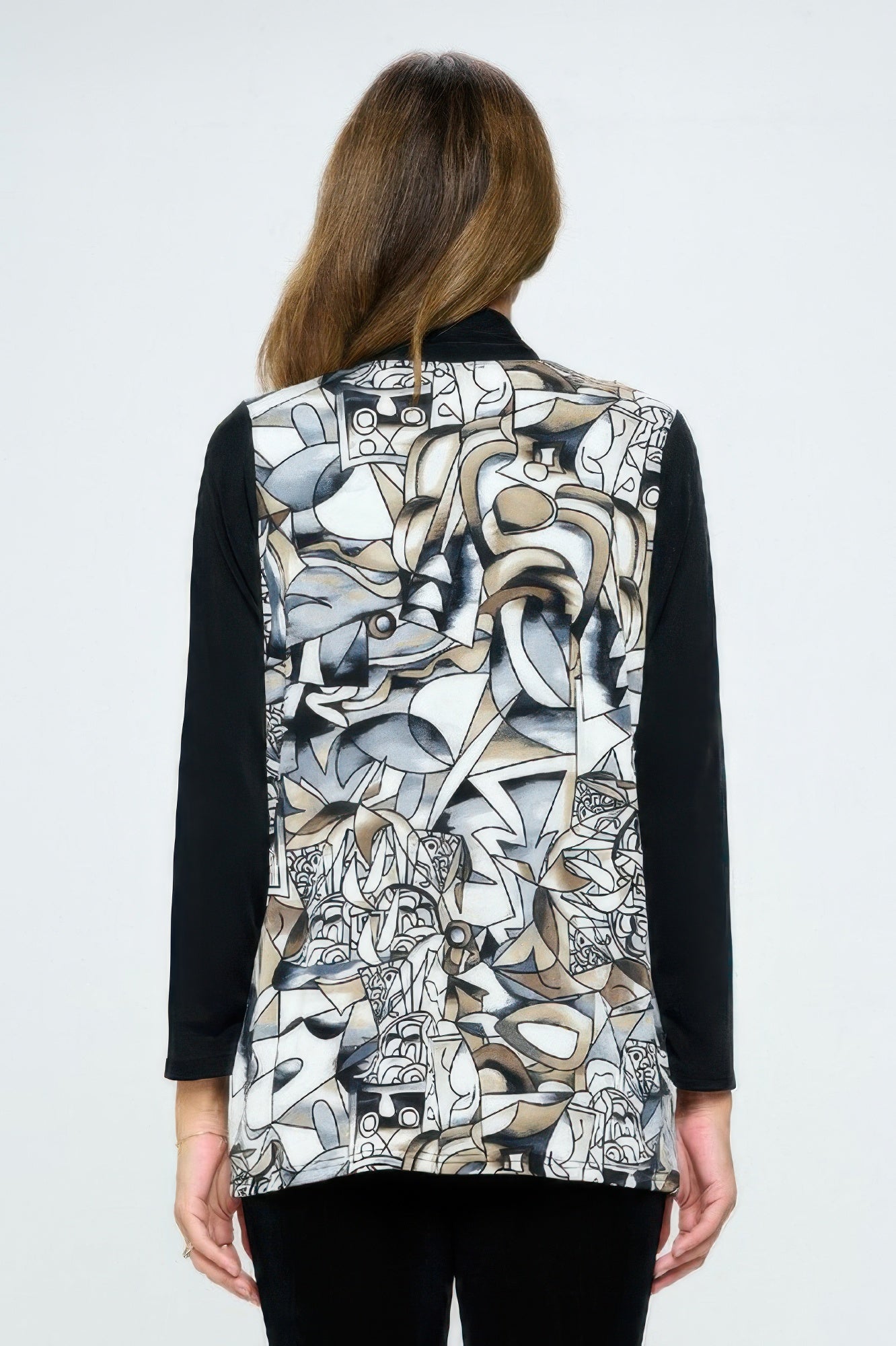 Abstract Contrast Jacket