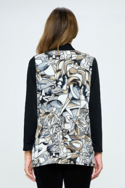 Abstract Contrast Jacket