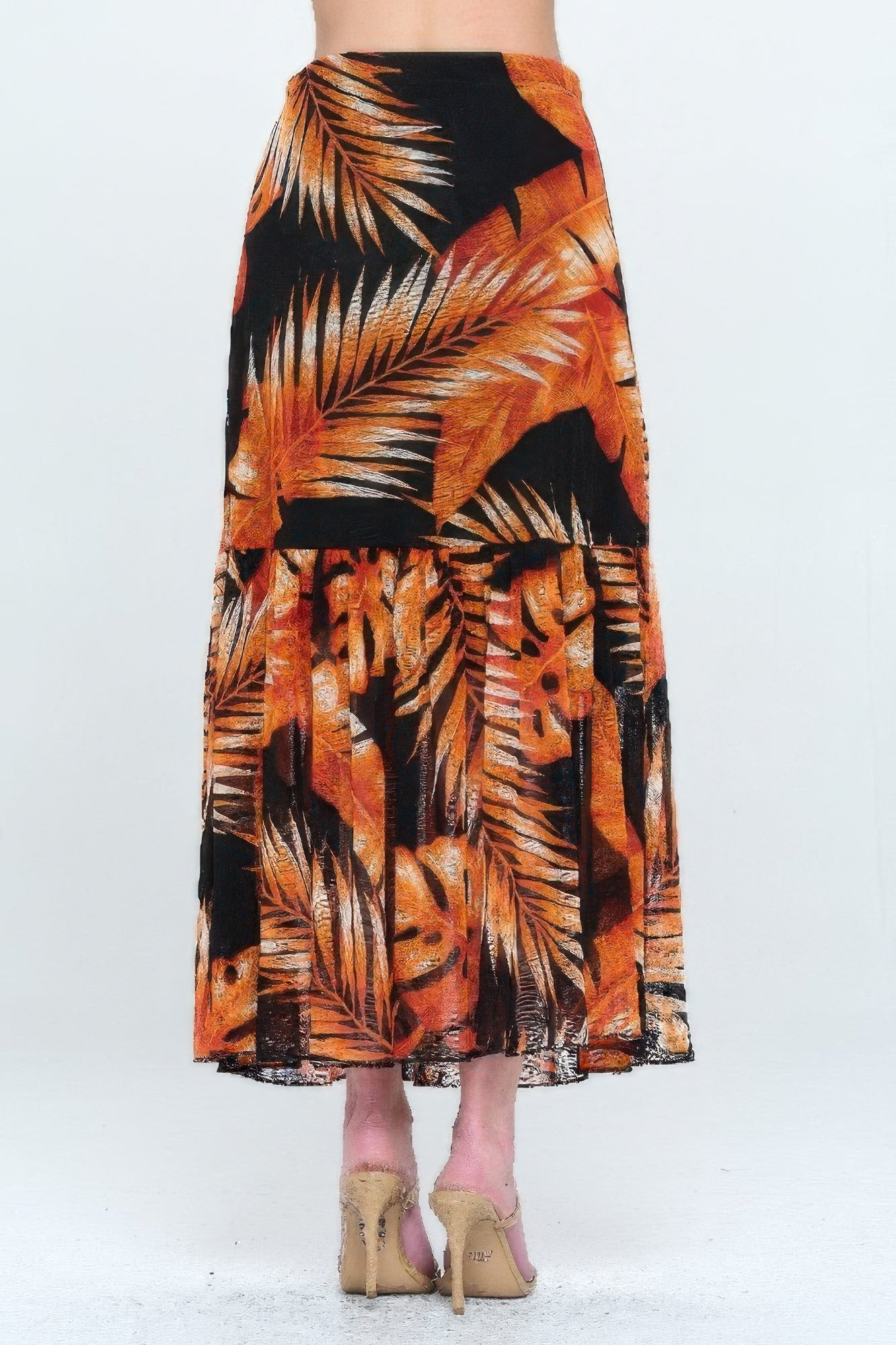 Mesh Romance Tiered Print Skirt