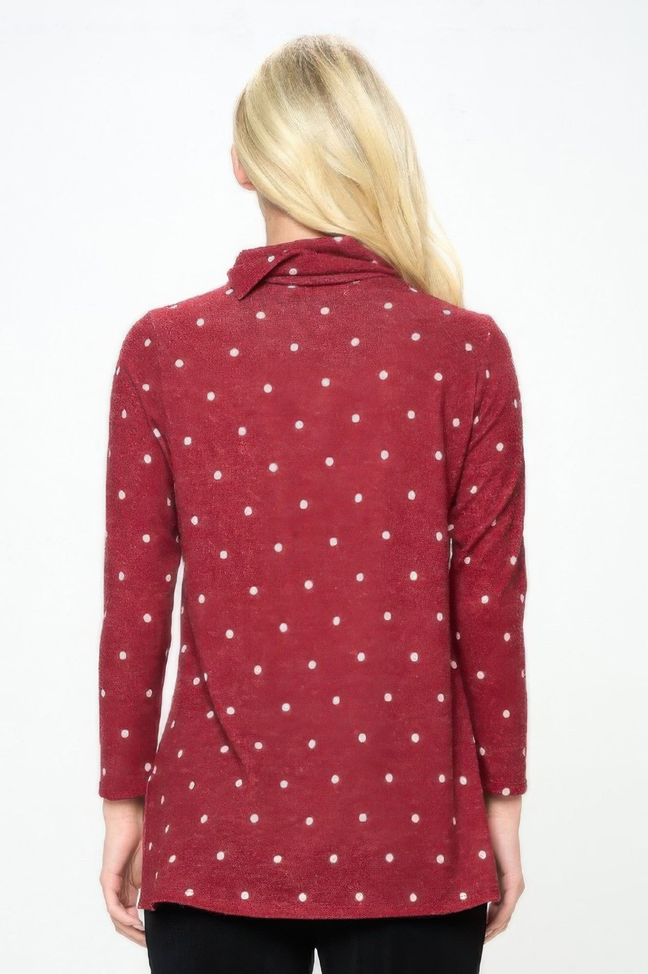 Mir Split Mock Neck Top